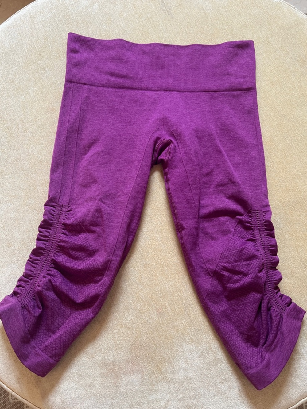 lululemon athletica women Deep Purple Ruched Capri Leggings